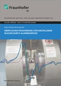Cover: Oberfl&auml;chen-Passivierung von kristallinem Silicium durch Aluminiumoxid. - Fraunhofer Verlag