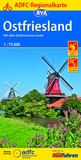 Bild: ADFC-Regionalkarte Ostfriesland, 1:75.000, rei&szlig;- und wetterfest, GPS-Tracks Download - BVA BikeMedia