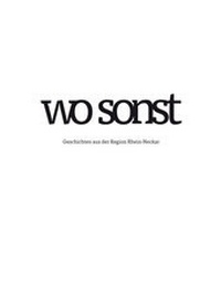Abbildung von: WO SONST - verlag regionalkultur