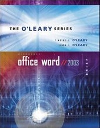 Enlarge image Cover: O'Leary Series: Word 2003: With Student Data File CD - McGraw Hill Higher Education