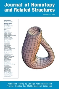 Abbildung von: Journal of Homotopy and Related Structures: v.3 - College Publications