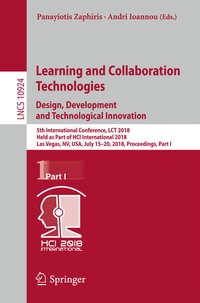 Enlarge image Cover: Learning and Collaboration Technologies. Design, Development and Technological Innovation - Springer