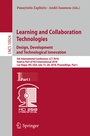 Cover: Learning and Collaboration Technologies. Design, Development and Technological Innovation - Springer