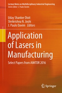 Enlarge image Cover: Application of Lasers in Manufacturing - Springer