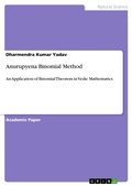 Cover: Anurupyena Binomial Method - GRIN Verlag