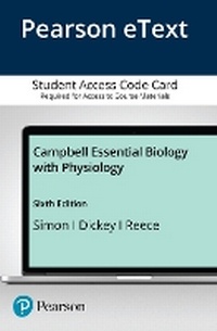 Enlarge image Cover: Pearson eText Campbell Essential Biology with Physiology -- Access Card - Pearson