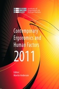 Cover: Contemporary Ergonomics and Human Factors 2011 - CRC Press