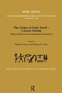 Enlarge image Cover: The Origin of Early Israel-Current Debate - Routledge