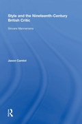 Cover: Style and the Nineteenth-Century British Critic - Routledge