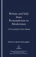 Cover: Britain and Italy from Romanticism to Modernism - Routledge