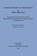 Cover: Dante's Poetry of Donati: The Barlow Lectures on Dante Delivered at University College London, 17-18 March 2005: No. 7 - Routledge