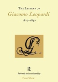 Cover: The Letters of Giacomo Leopardi 1817-1837 - Routledge