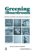 Cover: Greening the Boardroom - Routledge