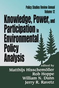 Cover: Knowledge, Power, and Participation in Environmental Policy Analysis - Routledge