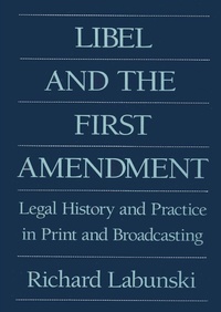 Abbildung von: Libel and the First Amendment - Routledge