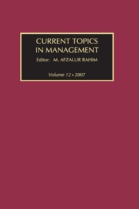 Enlarge image Cover: Current Topics in Management - Routledge