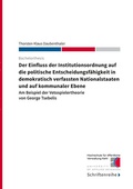 Abbildung von: Der Einfluss der Institutionsordnung auf die politische Entscheidungsfähigkeit in demokratisch verfassten Nationalstaaten und auf kommunaler Ebene - BoD - Books on Demand