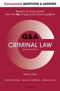 Cover: Concentrate Q&A Criminal Law - Oxford University Press