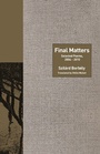 Cover: Final Matters - Princeton University Press
