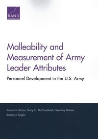 Enlarge image Cover: Malleability and Measurement of Army Leader Attributes - RAND