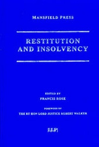 Abbildung von: Restitution and Insolvency - Informa Law