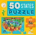 Cover: Games on the Go!: 50 States Puzzle - Silver Dolphin Books