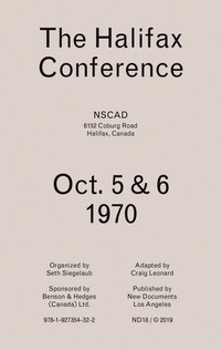 Enlarge image Cover: The Halifax Conference - Projectile Publishing Society