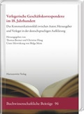 Cover: Verlegerische Gesch&auml;ftskorrespondenz im 18. Jahrhundert - Harrassowitz Verlag
