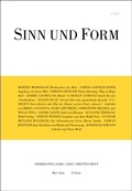 Cover: Sinn und Form 3/2018 - SINN und FORM