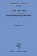 Cover: Recht ohne Staat. - Duncker & Humblot