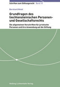 Abbildung von: Grundfragen des liechtensteinischen Personen- und Gesellschaftsrechts - Helbing & Lichtenhahn