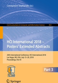 Abbildung von: HCI International 2018 - Posters' Extended Abstracts - Springer