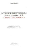 Cover: Recherches Historiques Et Litteraires Sur 'Raoul de Cambrai' - Klincksieck