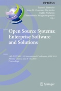 Cover: Open Source Systems: Enterprise Software and Solutions - Springer
