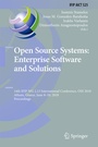 Cover: Open Source Systems: Enterprise Software and Solutions - Springer