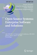 Cover: Open Source Systems: Enterprise Software and Solutions - Springer