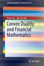 Cover: Convex Duality and Financial Mathematics - Springer