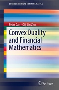 Cover: Convex Duality and Financial Mathematics - Springer