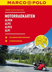 Abbildung von: MARCO POLO Motorradkarte Alpen 1:300.000 - MAIRDUMONT