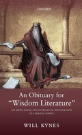 Cover: An Obituary for "Wisdom Literature" - Oxford University Press