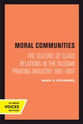 Cover: Moral Communities - University of California Press