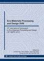 Cover: Eco-Materials Processing and Design XVIII - Trans Tech Publications Ltd