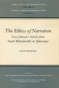Enlarge image Cover: The Ethics of Narration - Modern Humanities Research Association