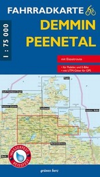 Abbildung von: Fahrradkarte Demmin, Peenetal - grünes herz