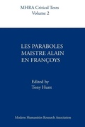 Cover: Les Paraboles Maistre Alain En Francoys - Modern Humanities Research Association