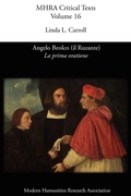 Cover: Angelo Beolco (il Ruzante), La Prima Oratione - Modern Humanities Research Association