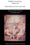 Cover: Evariste-Desire De Parny, 'Le Paradis Perdu' - Modern Humanities Research Association
