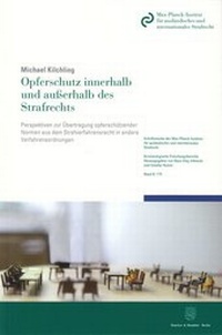 Abbildung von: Opferschutz innerhalb und außerhalb des Strafrechts. - Duncker & Humblot