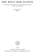Cover: Die Welt der Slaven. Jahrgang LIX (2014) Heft 2 - Peter Lang Verlag