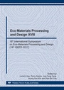 Cover: Eco-Materials Processing and Design XVIII - Trans Tech Publications Ltd
